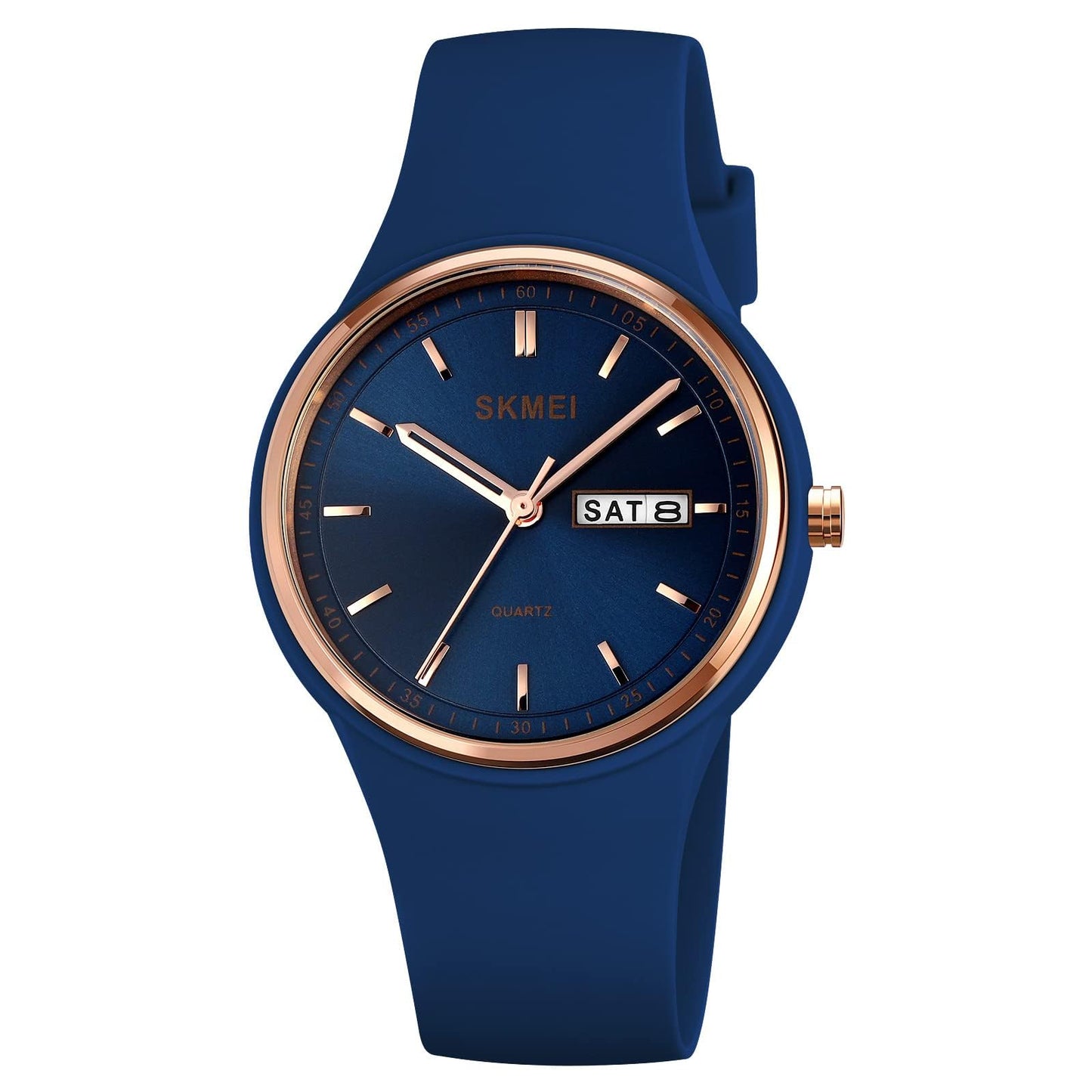 Premium Minimalist Quartz Timepiece for Women with Integrated Strap and Calendar Window