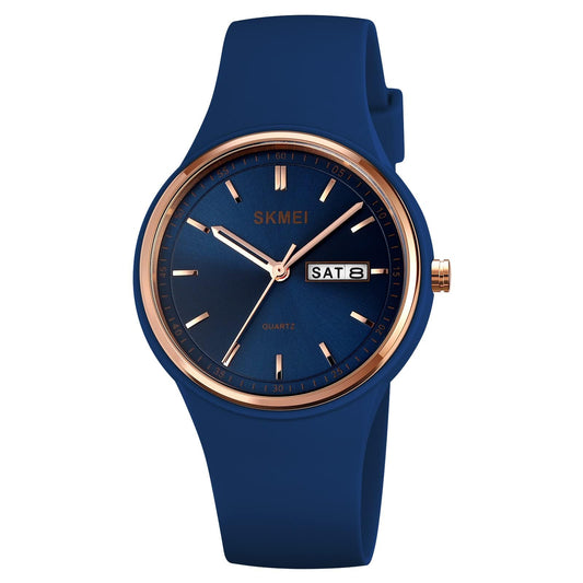 Premium Minimalist Quartz Timepiece for Women with Integrated Strap and Calendar Window