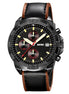 Analog Watch for Men with Black Leather Strap and Round Dial for Casual & Formal Wear
