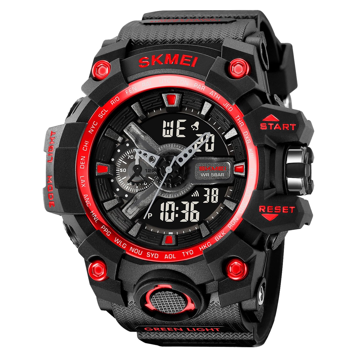 Rugged Dual Display Sports Watch for Outdoor Adventures for men