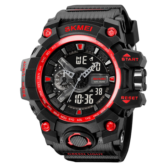 Rugged Dual Display Sports Watch for Outdoor Adventures for men