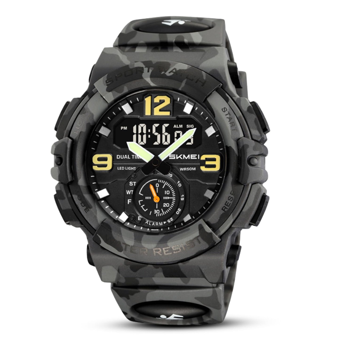 Artistic Dual Display Sports Watch for men