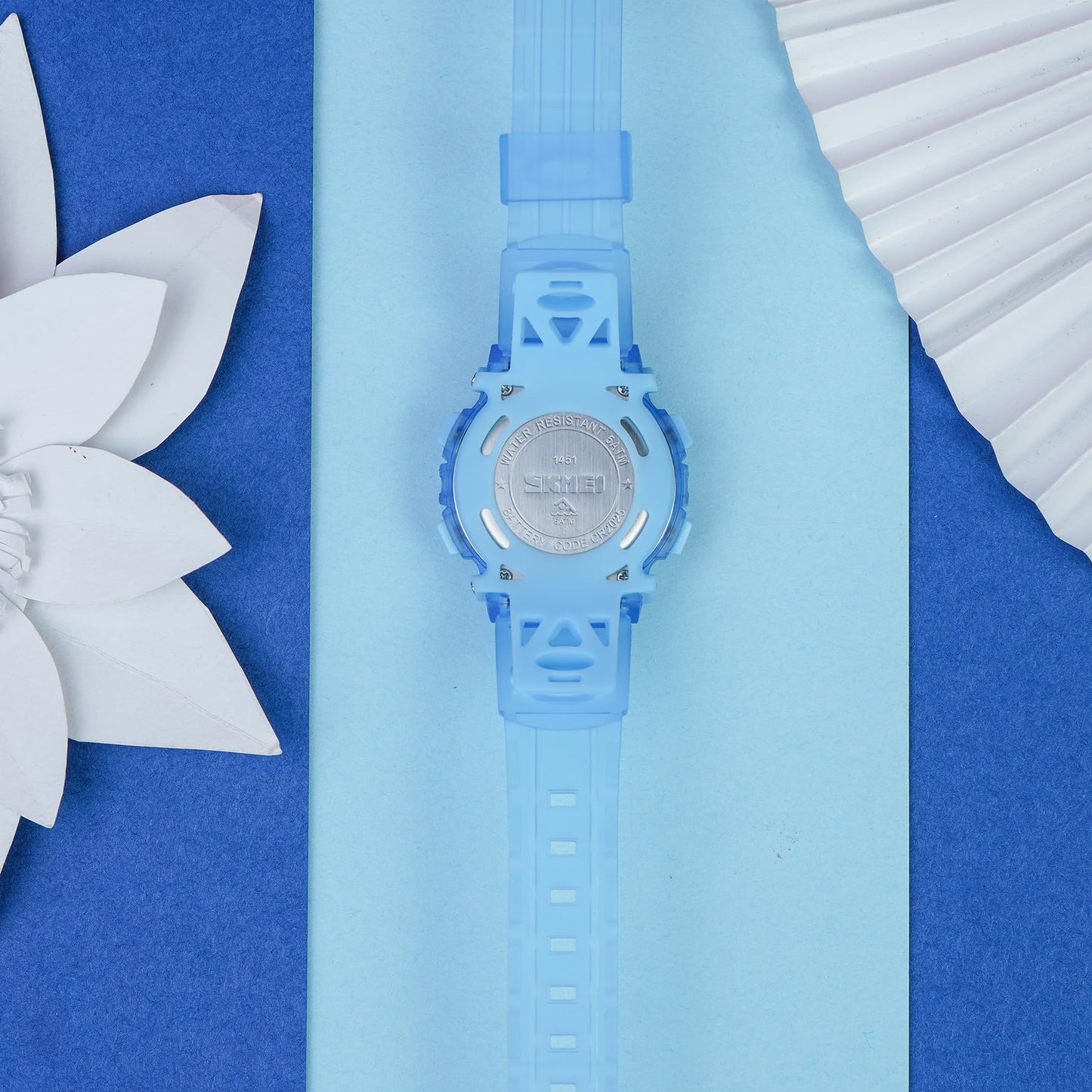 Kids Sports Multi Function Digital Watch, Multicolor Dial Sky ABS Case Kid's Watch, PU Rubber Strap Band, Waterproof LED Light Children Wristwatch