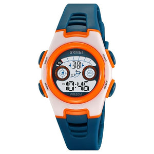 Digital Kids Watch LED Display, Round Dial, Waterproof Sports Watch with Alarm, Date & Comfortable Strap