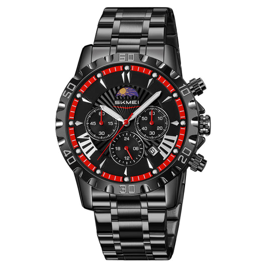 Skmei Quartz Analog Dial Stainless Steel Strap Watch for Men - 9352