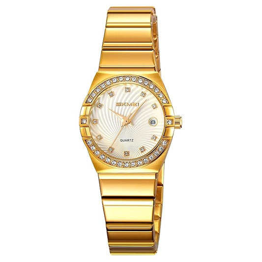 Elegant Crystal Accent Analog Watch for Women