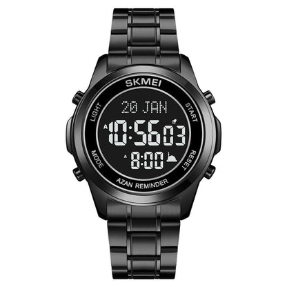 Digital Watch with Stainless Steel Strap for men