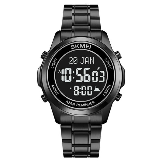 Digital Watch with Stainless Steel Strap for men