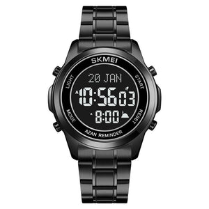 Digital Watch with Stainless Steel Strap for men