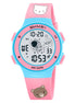 Digital Watch for Kids with Light Pink Silicone Strap and Round Dial for Casual & Formal Wear