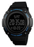 Digital Watch for Men with Black Polyurethane Strap and Round Dial for Casual & Formal Wear