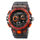 Analog-Digital Watch for Men with Gray Transparent Silicone Strap and Round Dial for Casual & Formal Wear
