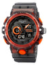 Analog-Digital Watch for Men with Gray Transparent Silicone Strap and Round Dial for Casual & Formal Wear