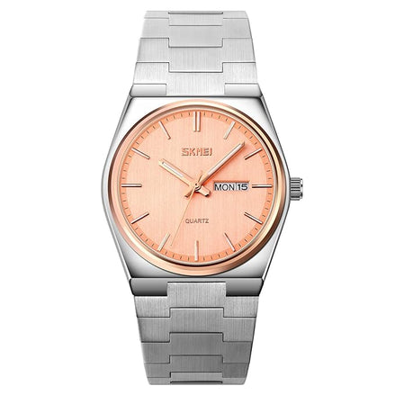 Analog Watch for Men with Silver Stainless Steel Strap and Round Dial for Casual & Formal Wear