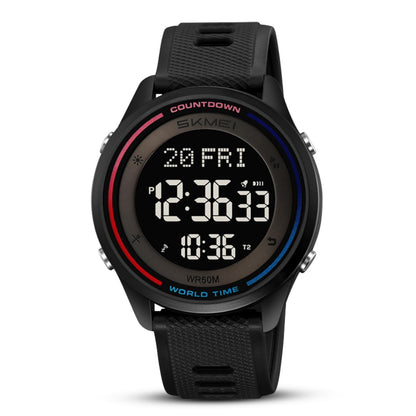 Digital Sports Wrist Watch with Silicone Strap for men