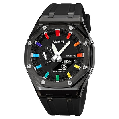Analog Digital Watch – Multi Function Sports Watch with LED Display, Alarm, Stopwatch & Durable Strap
