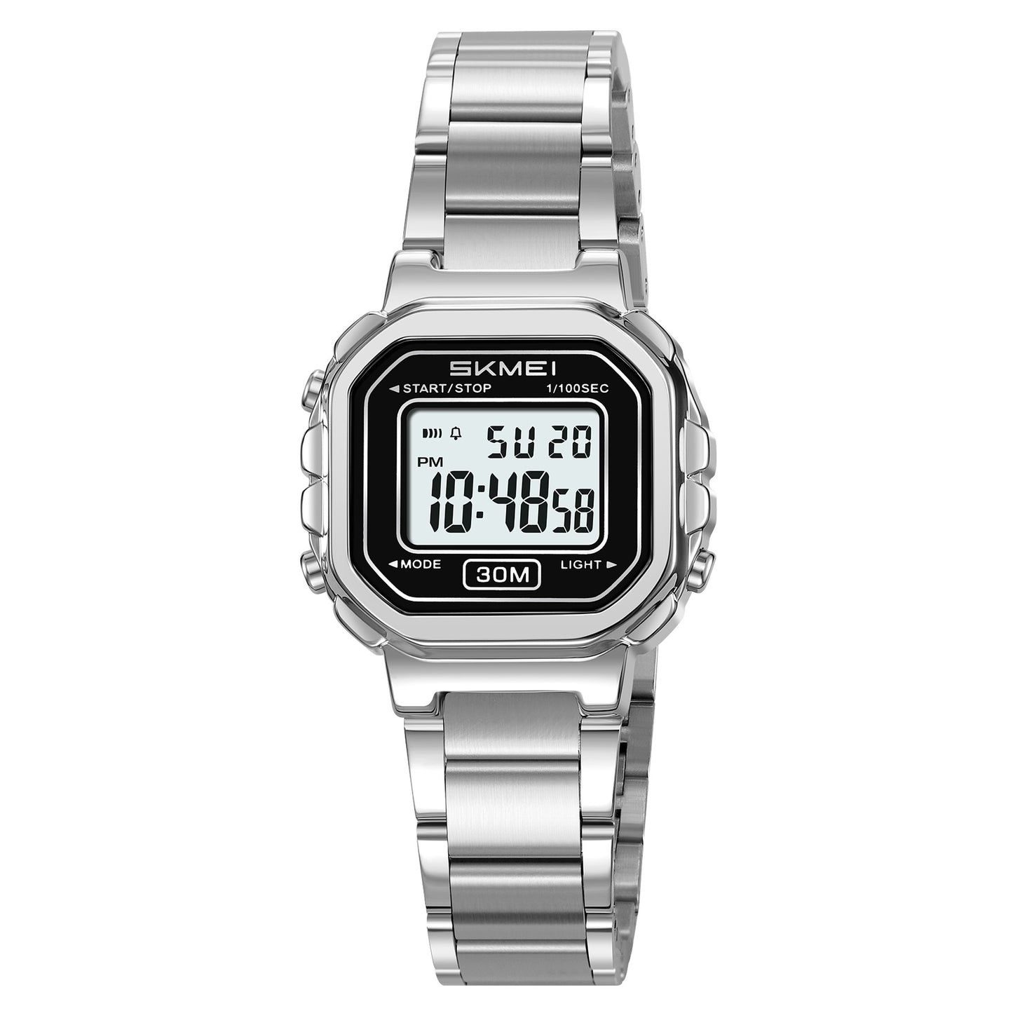Skmei Digital Dial Stainless Steel Strap Watch for Women - 2387