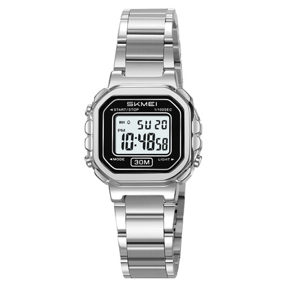 Skmei Digital Dial Stainless Steel Strap Watch for Women - 2387