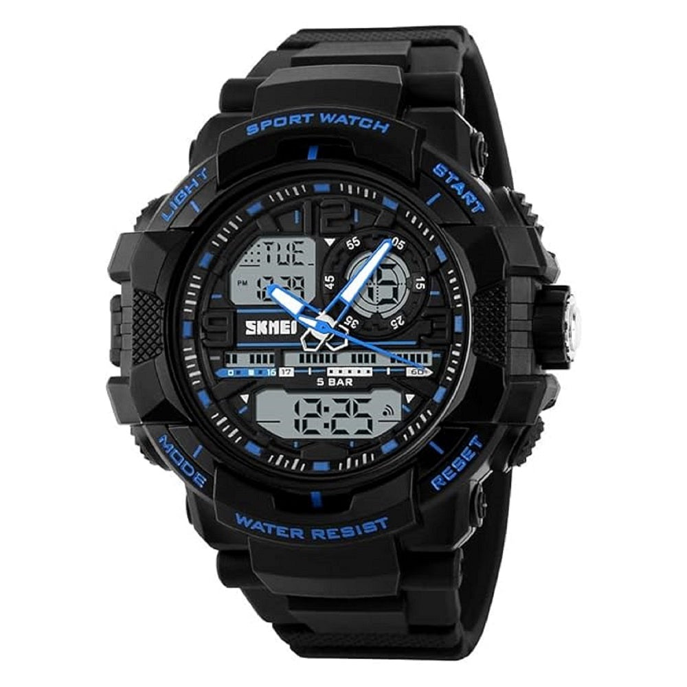 Rugged Analog-Digital Sports Watch with Multi-Function Display and Comfortable Strap For Men