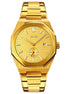 Analog Watch for Men with Gold Stainless Steel Strap and Round Dial for Casual & Formal Wear