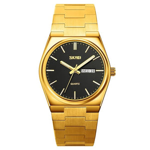 Men's Analog Quartz Stainless Steel Watch All-in-one Fashion, Water Resistant, Supply Calendar Week
