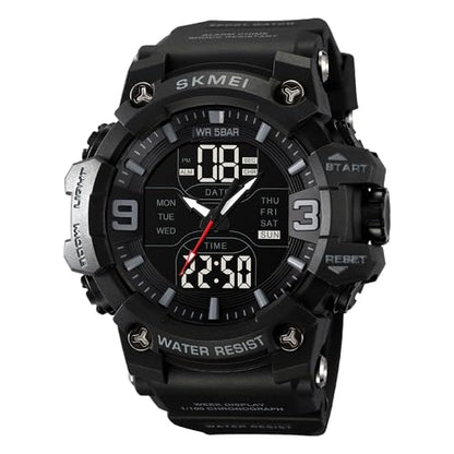Rugged Analog Digital Sports Watch for Men with Multi Function Display and Outdoor Style
