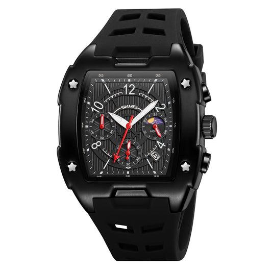 Skmei Quartz Analog Dial Silica Gel Strap Watch for Men - 9345