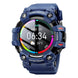 Smart Watch for Men with Blue Silicone Strap and Round Dial for Casual & Formal Wear