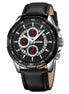 Analog Watch for Men with Black Leather Strap and Round Dial for Casual & Formal Wear
