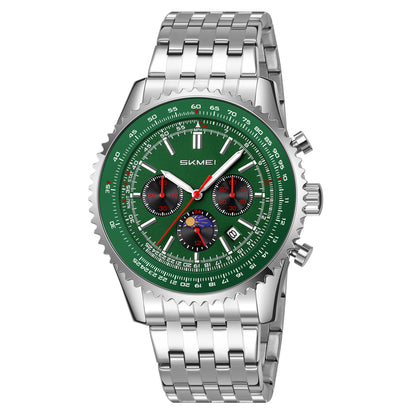 Skmei Quartz Analog Dial Stainless Steel Strap Watch for Men - 9348