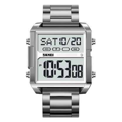 Skmei Digital Dial Stainless Steel Strap Watch for Men - 2299