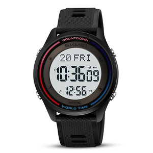 Digital Sports Wrist Watch with Silicone Strap for men