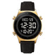 Digital Watch for Men with Black Leather Strap and Round Dial for Casual & Formal Wear