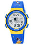 Digital Watch for Kids with Blue Silicone Strap and Round Dial for Casual & Formal Wear