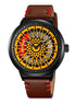 Rolling Watch for Men with Brown Leather Strap and Round Dial for Casual & Formal Wear