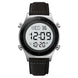 Digital Watch for Men with Black Leather Strap and Round Dial for Casual & Formal Wear