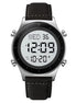 Digital Watch for Men with Black Leather Strap and Round Dial for Casual & Formal Wear