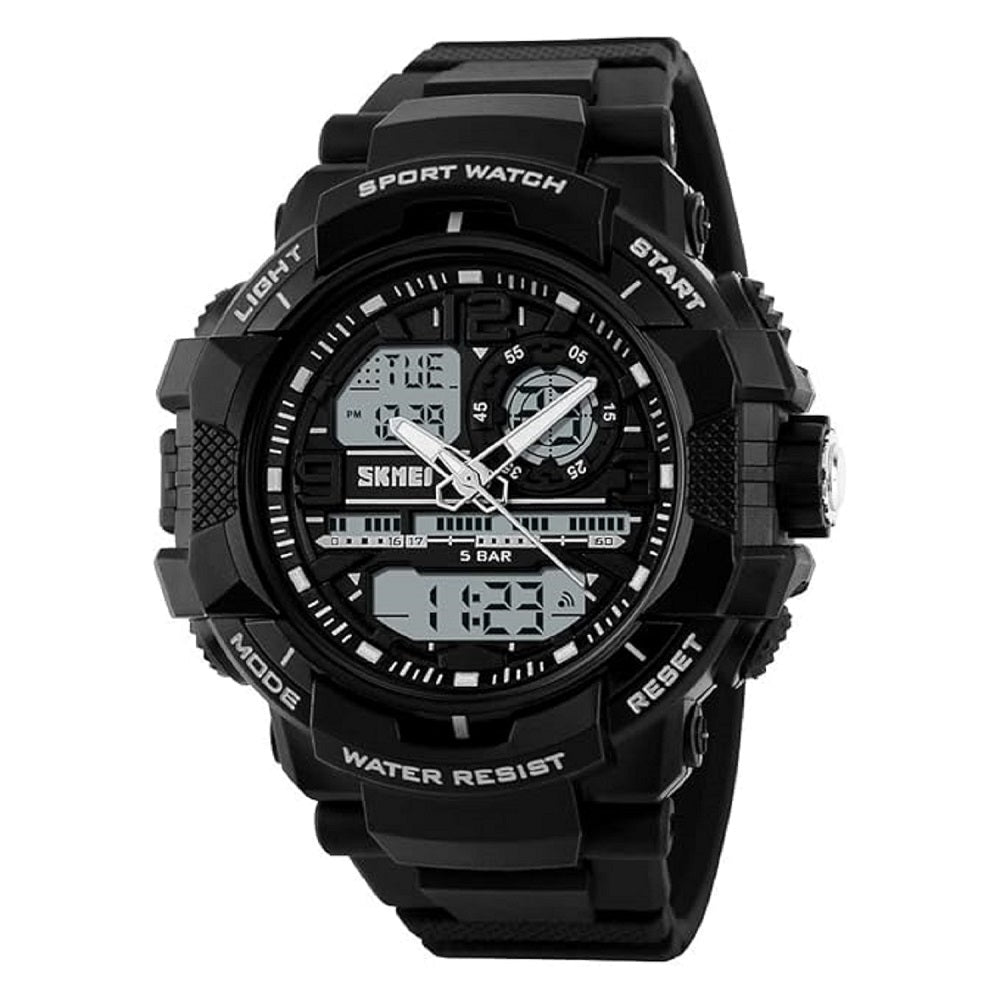 Rugged Analog-Digital Sports Watch with Multi-Function Display and Comfortable Strap For Men