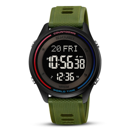 Digital Sports Wrist Watch with Silicone Strap for men