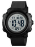 Digital Watch for Men with White Black Polyurethane Strap and Round Dial for Casual & Formal Wear