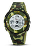 Digital Watch for Kids with Army Green Camouflage Polyurethane Strap and Round Dial for Casual & Formal Wear