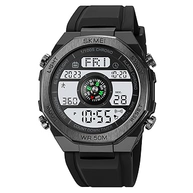 Smart Digital Sports Watch for Men with Multi Function Display and Rugged Outdoor Design