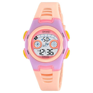 Digital Kids Watch LED Display, Round Dial, Waterproof Sports Watch with Alarm, Date & Comfortable Strap