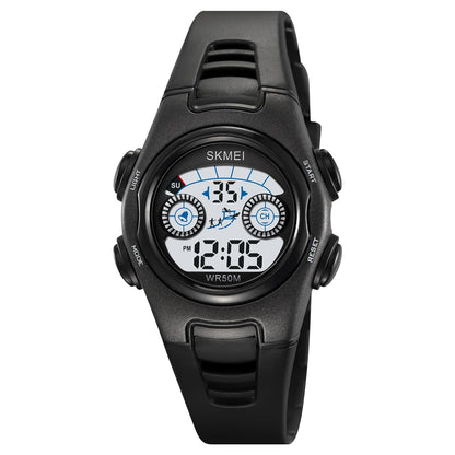 Digital Kids Watch LED Display, Round Dial, Waterproof Sports Watch with Alarm, Date & Comfortable Strap