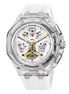 Analog Watch for Men with White Silicone Strap and Round Dial for Casual & Formal Wear