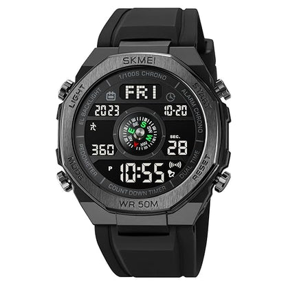 Smart Digital Sports Watch for Men with Multi Function Display and Rugged Outdoor Design
