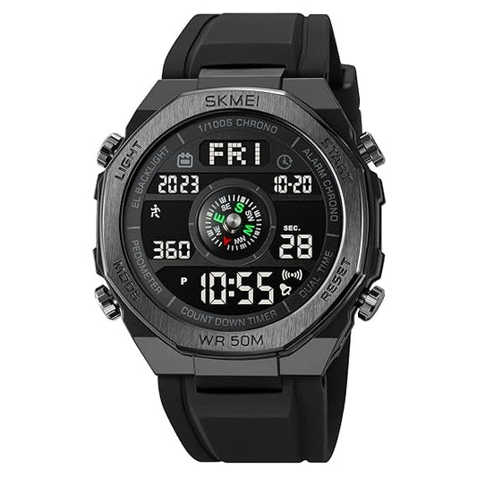 Smart Digital Sports Watch for Men with Multi Function Display and Rugged Outdoor Design