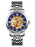 Automatic Watch for Men with Silver Stainless Steel Strap and Round Dial for Casual & Formal Wear