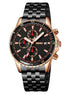 Analog Watch for Men with Black Stainless Steel Strap and Round Dial for Casual & Formal Wear