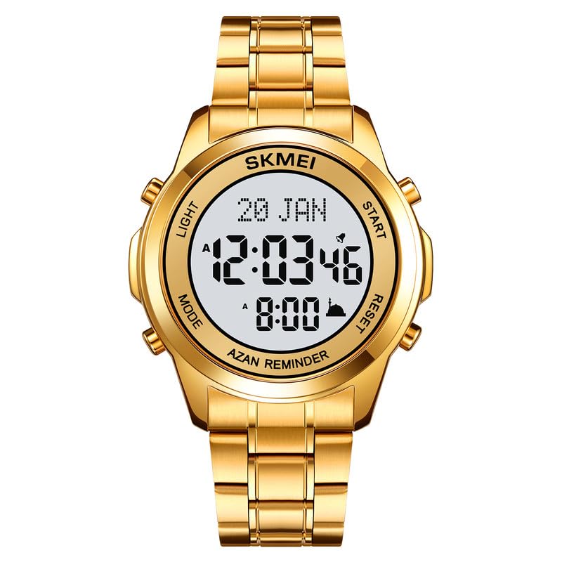 Digital Watch with Stainless Steel Strap for men